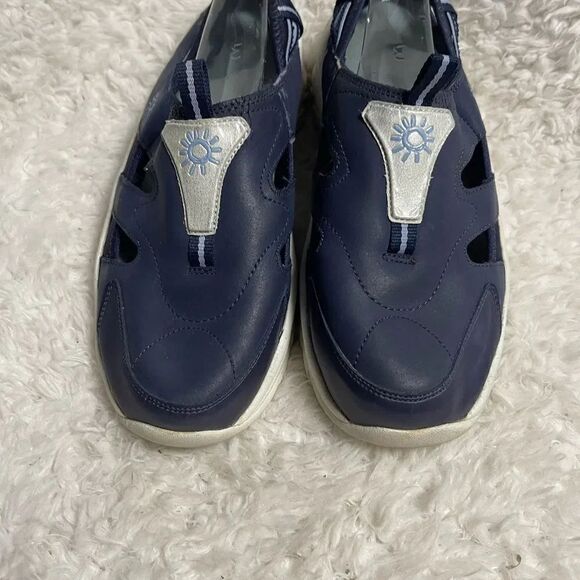 No Boundaries Shoes - No Boundaries leather Navy Blue tracker sandals size 10
